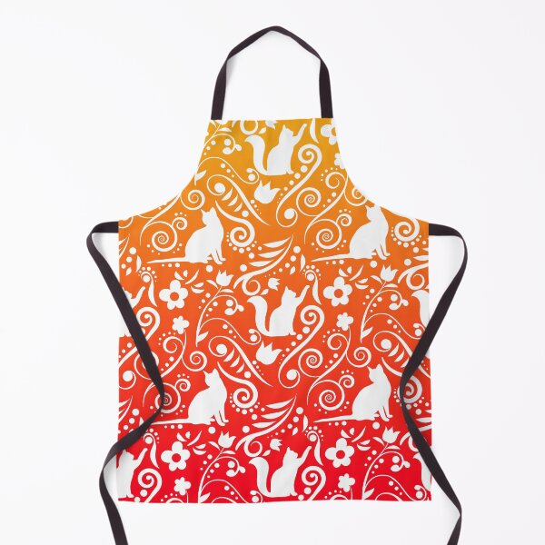 Item preview, Cat and Flowers - Tangerine & Grapefruit RS (Citrus Lover Collection) designed and sold by CreativityRoams.