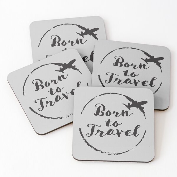 Item preview, Born to travel Quote  Black Calligraphy designed and sold by worldways.