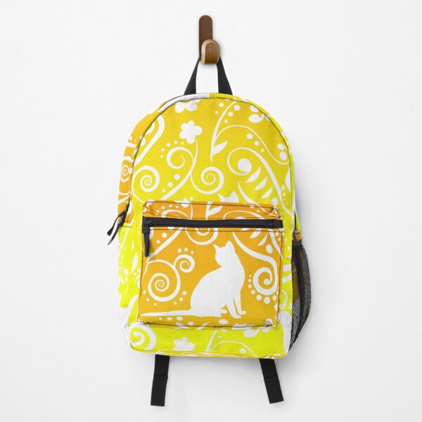 Item preview, Cat and Flowers - Orange & Lemon (Citrus Lover Collection) designed and sold by CreativityRoams.