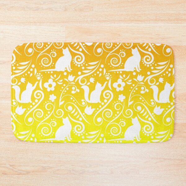 Item preview, Cat and Flowers - Orange & Lemon (Citrus Lover Collection) designed and sold by CreativityRoams.