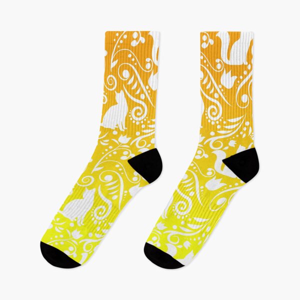 Item preview, Cat and Flowers - Orange & Lemon (Citrus Lover Collection) designed and sold by CreativityRoams.