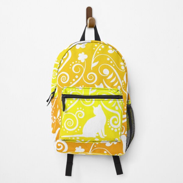 Item preview, Cat and Flowers - Orange & Lemon RS (Citrus Lover Collection) designed and sold by CreativityRoams.