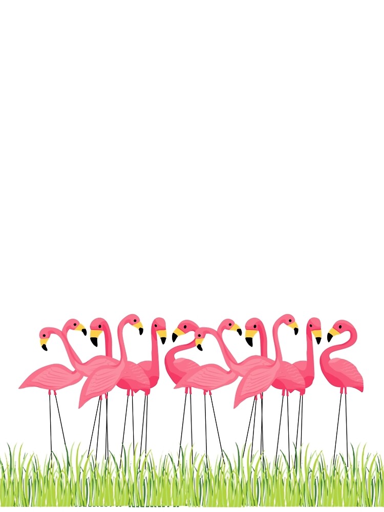 Thumbnail 4 of 4, A-Line Dress, Pink Flamingos Illustration designed and sold by junkydotcom.