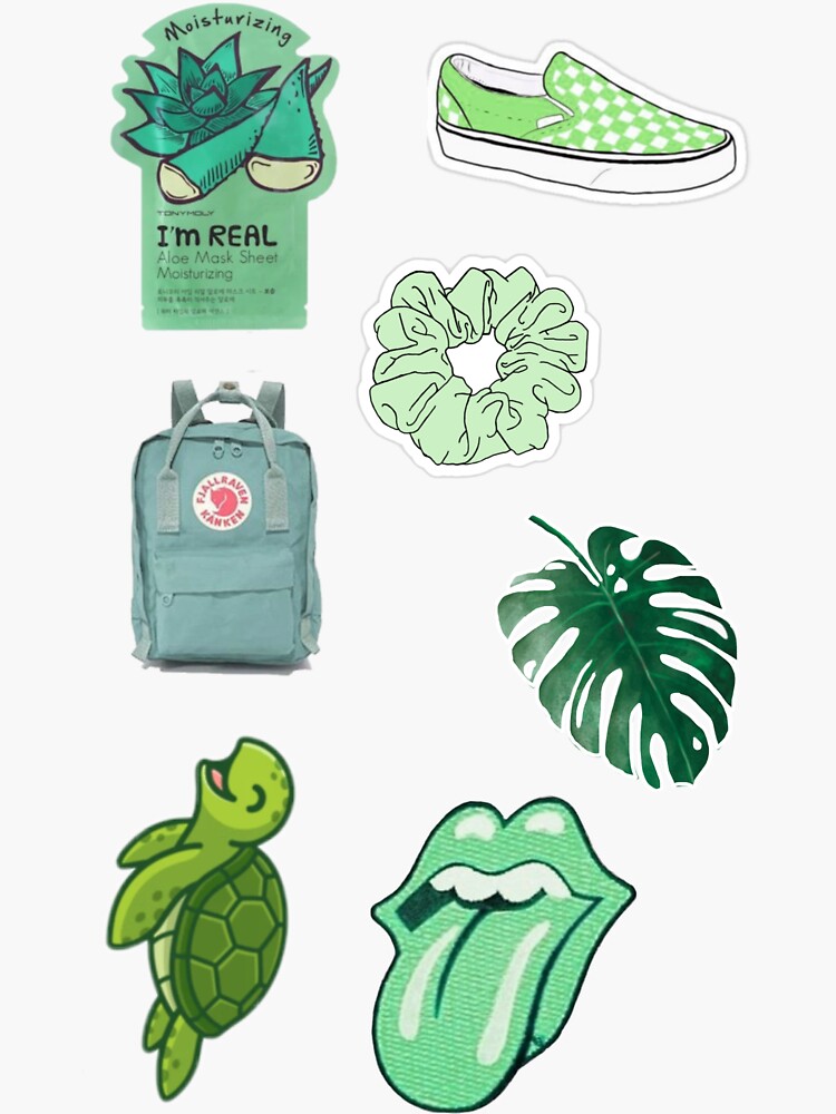 "green vsco sticker pack" Sticker for Sale by sunvival Redbubble