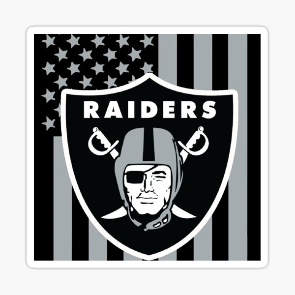 raiders-vegas american flag Sticker