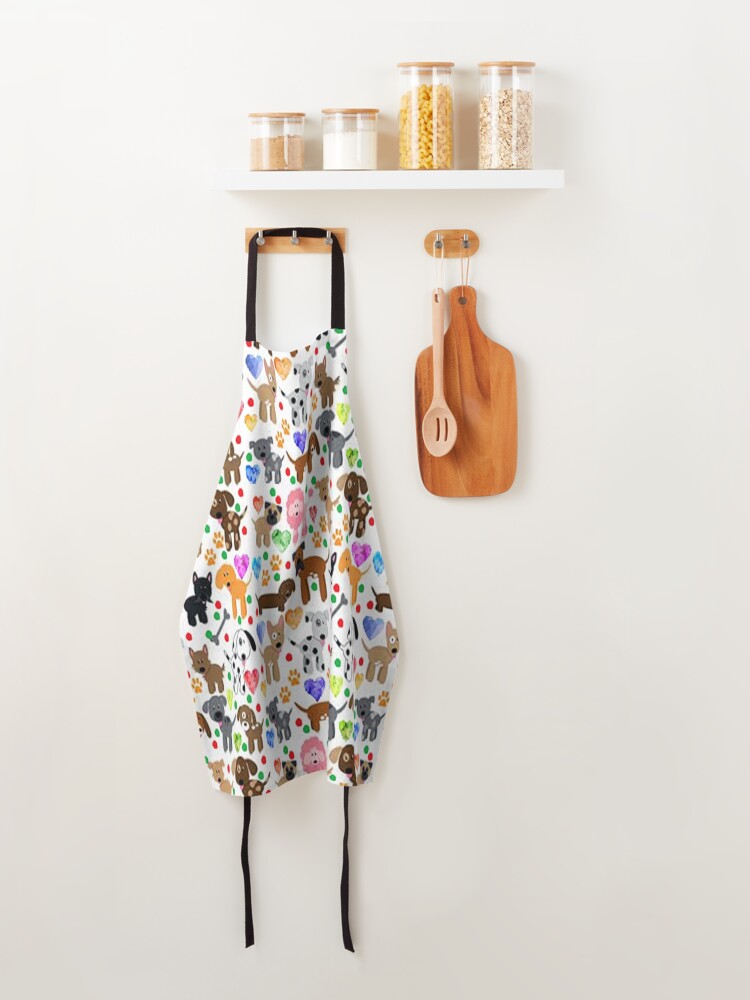 Alternate view of Lovable dogs cute design Apron