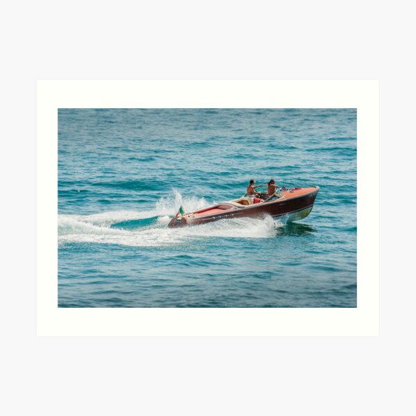 boat on the lago maggiore (003) Art Print