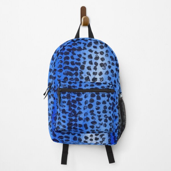 Item preview, Black Painted Spots Blue Background designed and sold by KeksWorkroom.