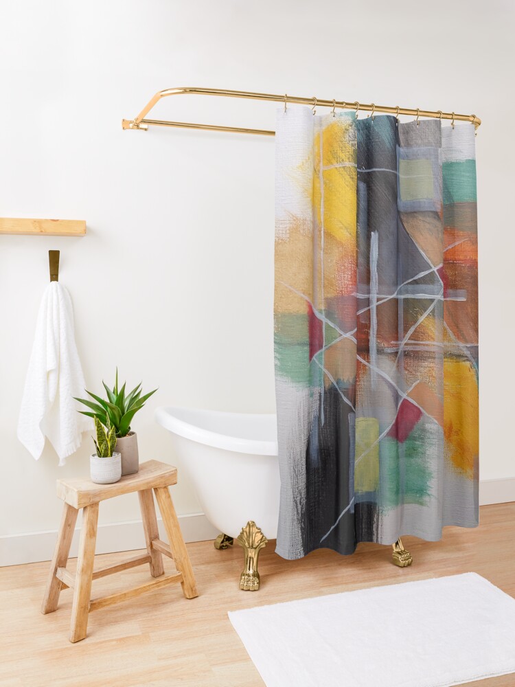 rear projection shower curtain