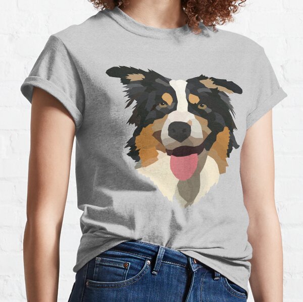 Australian Shepherd-pelo negro señora T-Shirt hechizo regalo perros-propietario