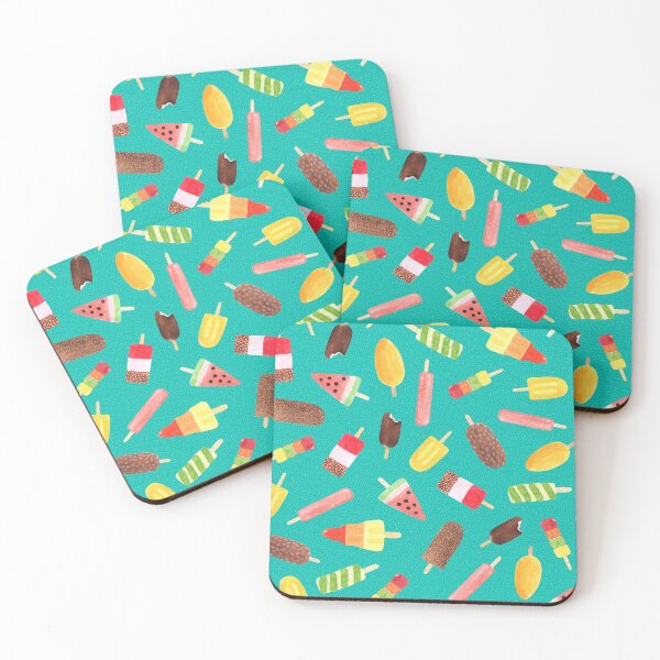 Artikelvorschau, Aquarell Ice Lollies // Teal entworfen und verkauft von The Wellington Boot.