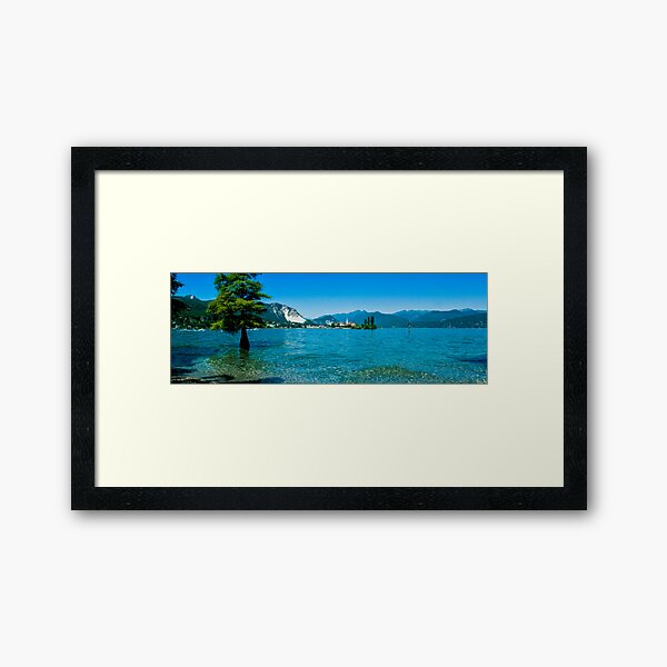 lago maggiore hdr, isola superiore o dei pescatori Framed Art Print