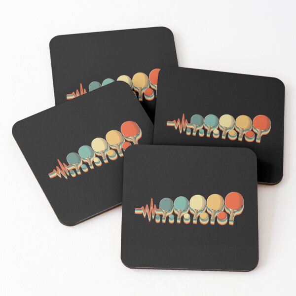Item preview, Retro Table Tennis Heartbeat Pingpong Paddle designed and sold by perfectpresents.