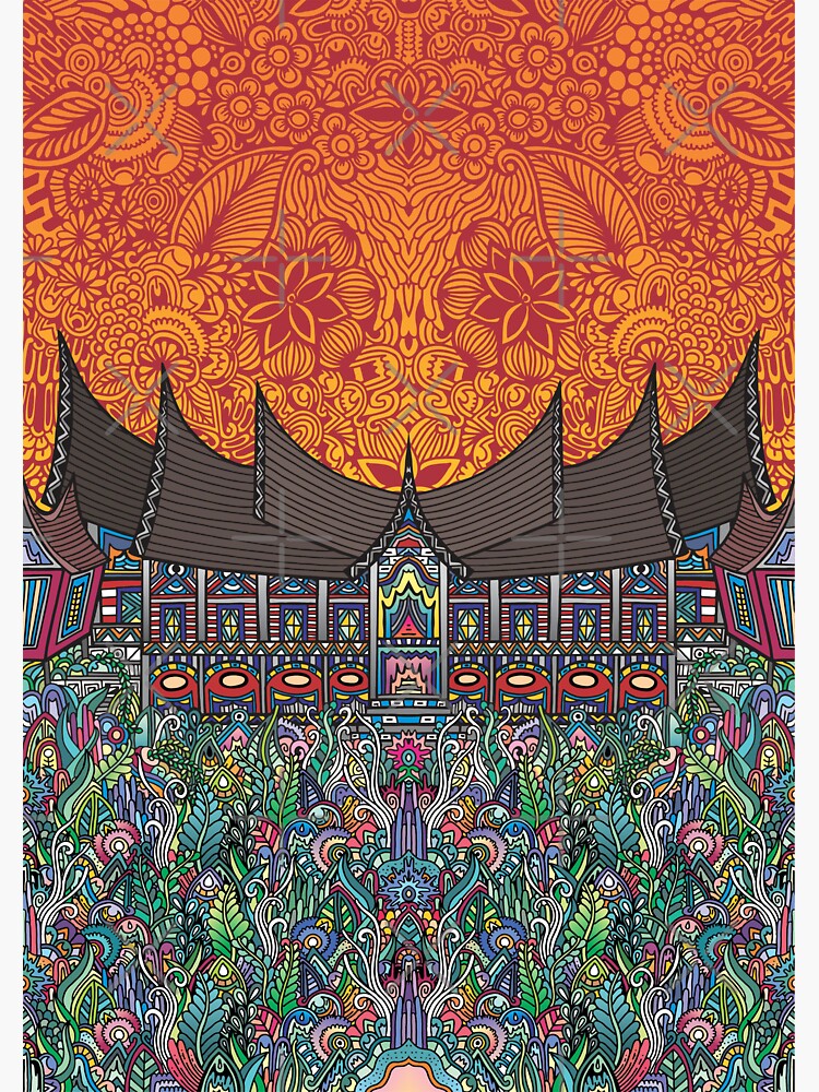 "RUMAH GADANG PADANG" Sticker by dedesuperman | Redbubble