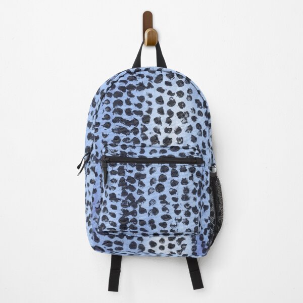 Item preview, Black Painted Spots on Light Blue Background designed and sold by KeksWorkroom.