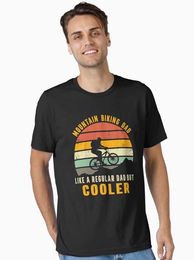 Thumbnail 1 of 7, Essential T-Shirt, mountain biking dad like a regular dad but cooler designed and sold by Art-of-amine.