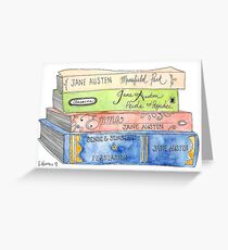 Jane Austen Books Greeting Card