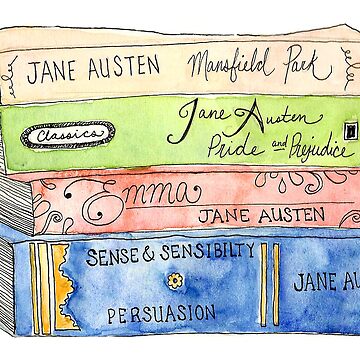 Artwork thumbnail, Jane Austen Books by emilynortonart