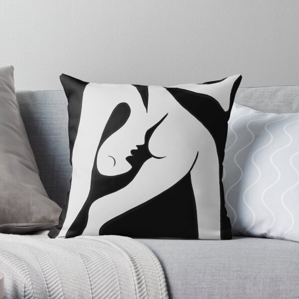 Picasso - Black and White #1 Throw Pillow