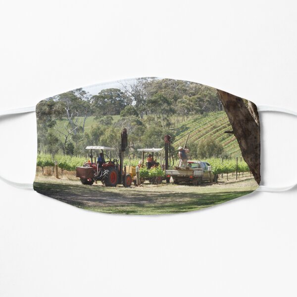 Ramming posts on the Vineyard - by South Australian artist Avril Thomas Mask