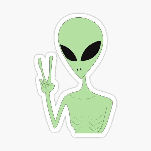Peace Alien  Sticker