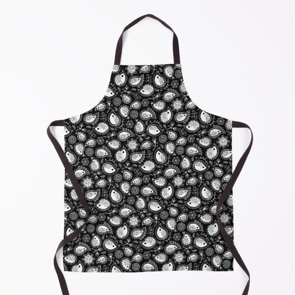 Item preview, Hedgehog Paisley_White and Black designed and sold by miavaldez.