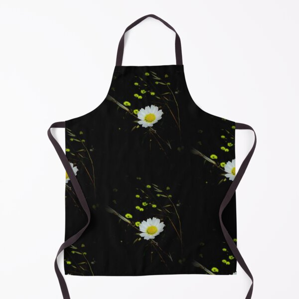 Item preview, Daisy On Black Background With Small Yellow Flowers designed and sold by Capuletdesigns.
