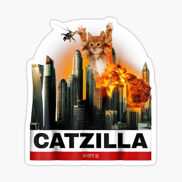 Artikel-Vorschau von CATZILLA - Lustige Katze für Katzenliebhaber zu Halloween, designt und verkauft von AzuolasJurkstas.