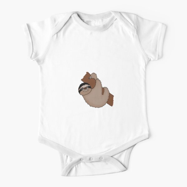 Sloth cartoon digital design Short Sleeve Baby One-Piece