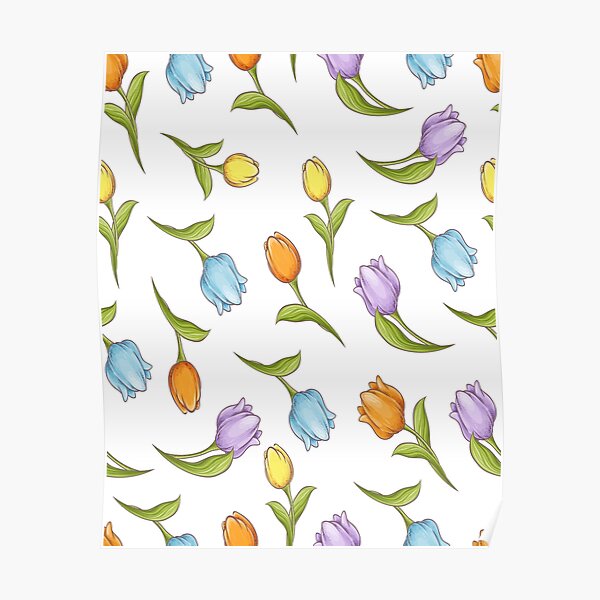 "Flowers Pattern A floral life design." Poster by fajalimaster Redbubble