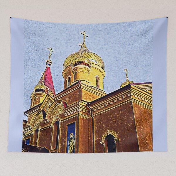 Item preview, Orthodox church with shining domes designed and sold by helenkaiy.