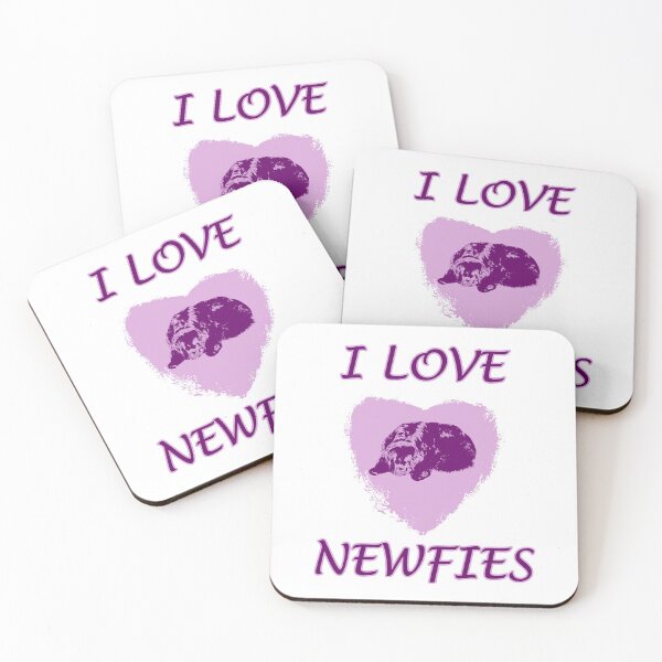 Item preview, I love Newfoundland Dogs Heart Purple designed and sold by Moonyflower.