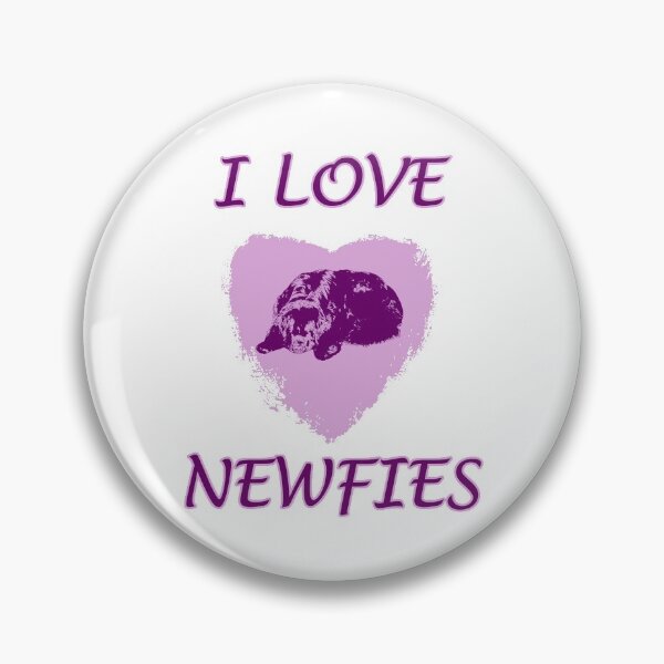 Item preview, I love Newfoundland Dogs Heart Purple designed and sold by Moonyflower.