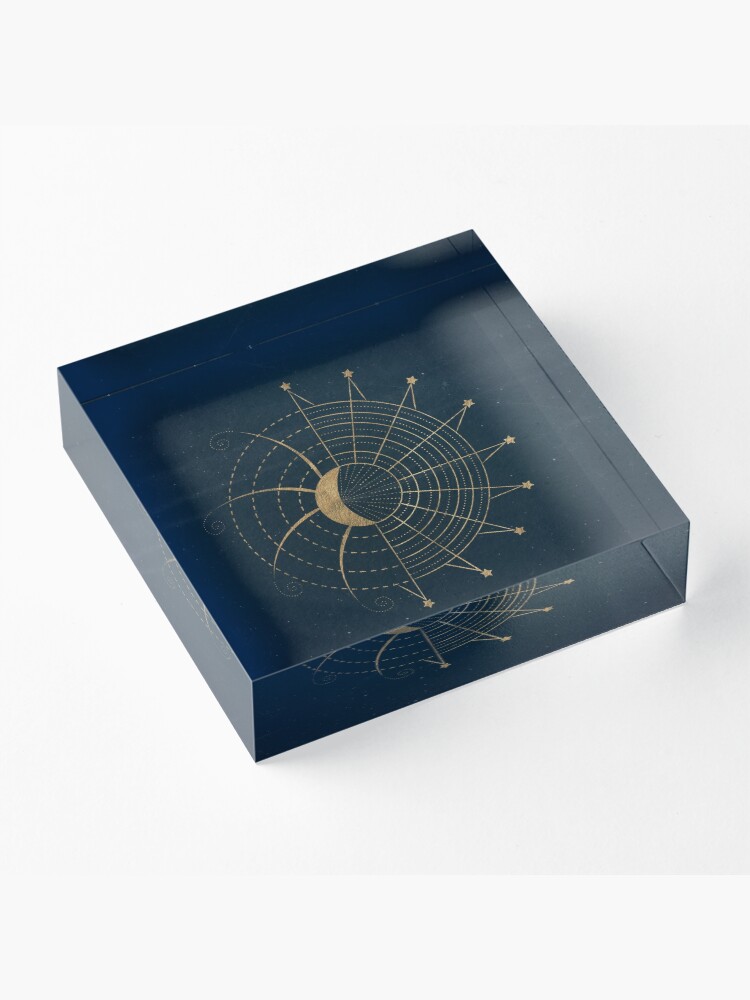 Alternate view of Sci-Fi Sun and Moon Symbol Acrylic Block