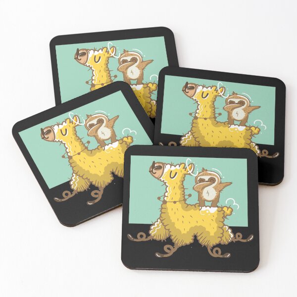 Item preview, Funny Llama with a Dabbing Sloth designed and sold by Basti09.