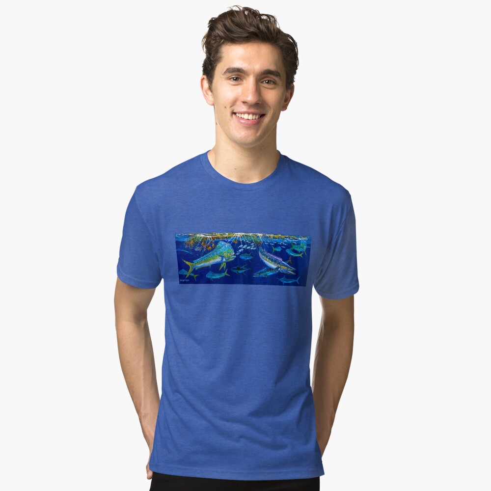 Vista previa del artículo con la obra «Camiseta de tejido mixto», diseñado y vendido por Bluemarlin.