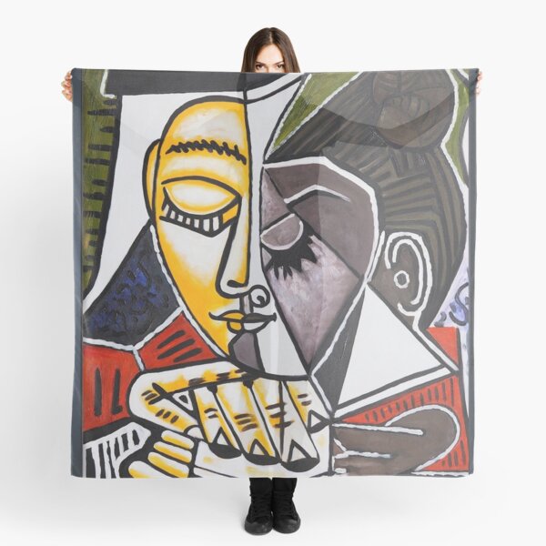 Picasso Avant Garde Woman Portrait Abstract Art Scarf