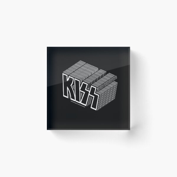 Kiss 3D retro logo Acrylic Block