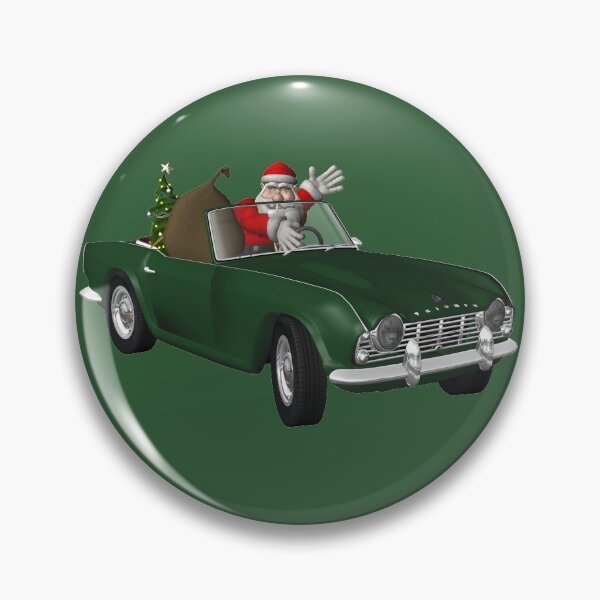 Item preview, Santa Loves His Triumph TR4 designed and sold by Mythos57.