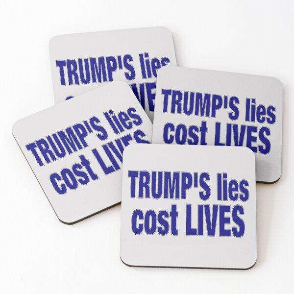 Item preview, TRUMP'S LIES COST LIVES designed and sold by Paparaw.