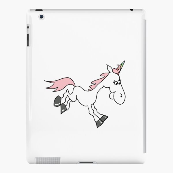Unicorn cartoon digital image, magical rainbow horn iPad Snap Case