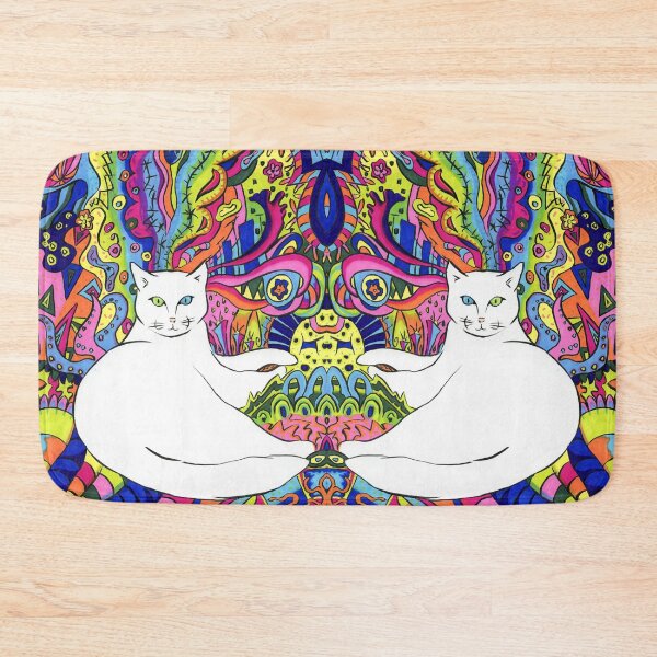 Item preview, Psychedelic White Cat designed and sold by ShaMiLaB.