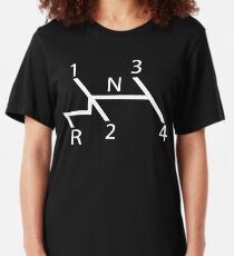 Camiseta ajustada diagrama de cambio de la vieja escuela en blanco.