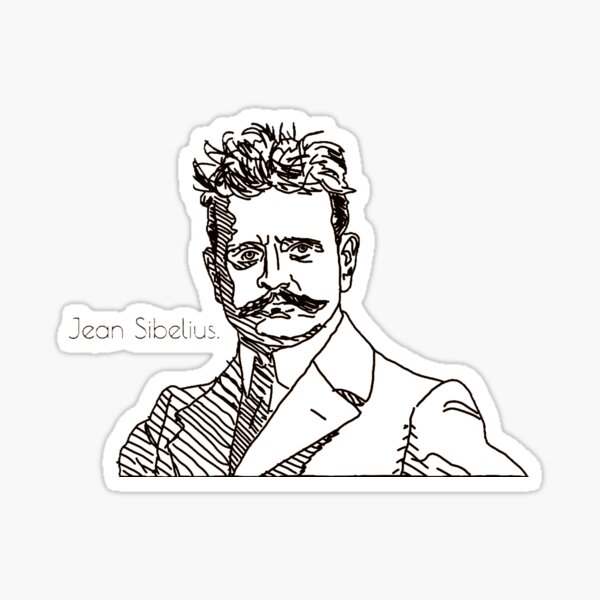 Jean Sibelius - the great Finnish composer Sticker