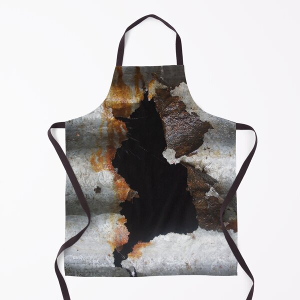 Item preview, Rusted Corrugated Iron Tear - Abstract Hole in Weathered Metal - Magpie Springs Photography designed and sold by MagpieSprings.