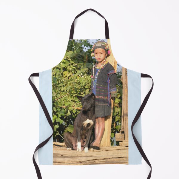 Item preview, Portrait of Akha Child with dog designed and sold by worldways.