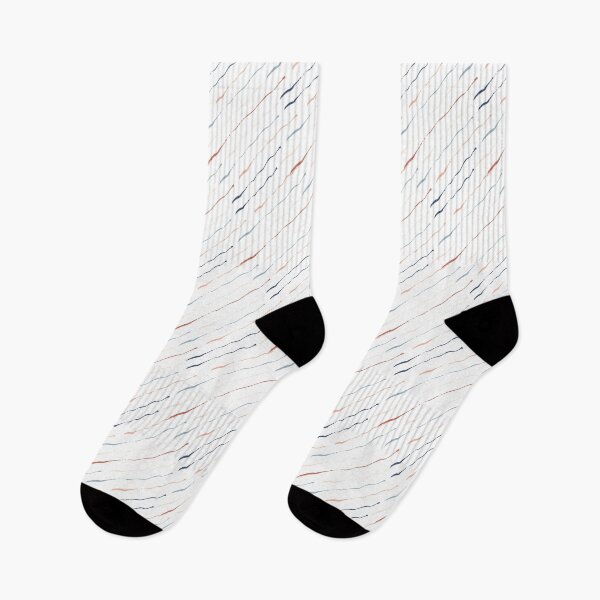 Item preview, Navy Blue and Coral Hand Drawn Diagonal Dashed and Striped designed and sold by ArtHanbal.