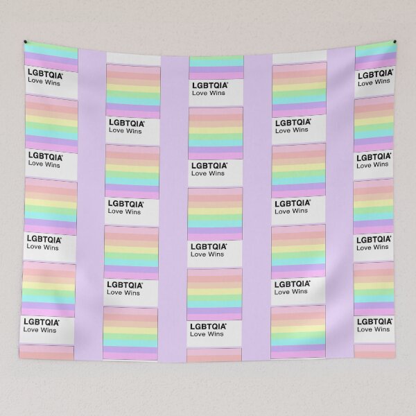 Item preview, LGBTQIA LOVE WINS PASTEL RAINBOW PURPLE designed and sold by aydapadi.