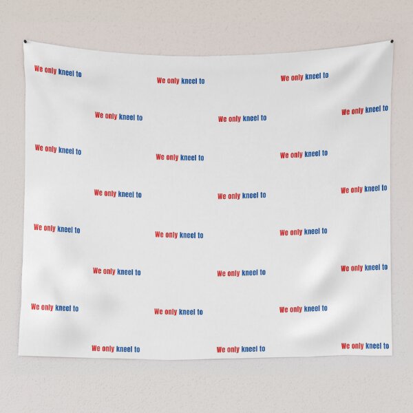 Item preview, We only kneel to almighty God - US flag colors designed and sold by KarolinaPaz.