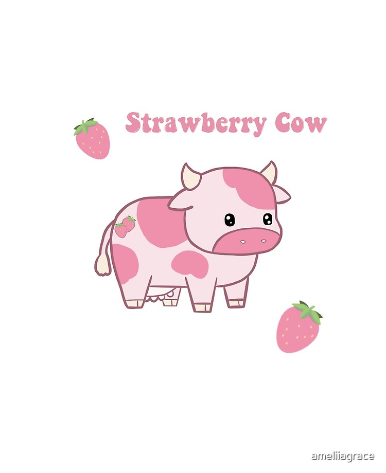 100+] Kawaii Strawberry Cow Wallpapers